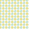 Playhouse Pals - Daisy Up - Turquoise/Yellow 44" / 45" Fabric Per Yard