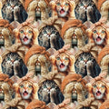 Please Seat Yourself Three Wise Cats Cotton 43"/44" Fabric Per Yard