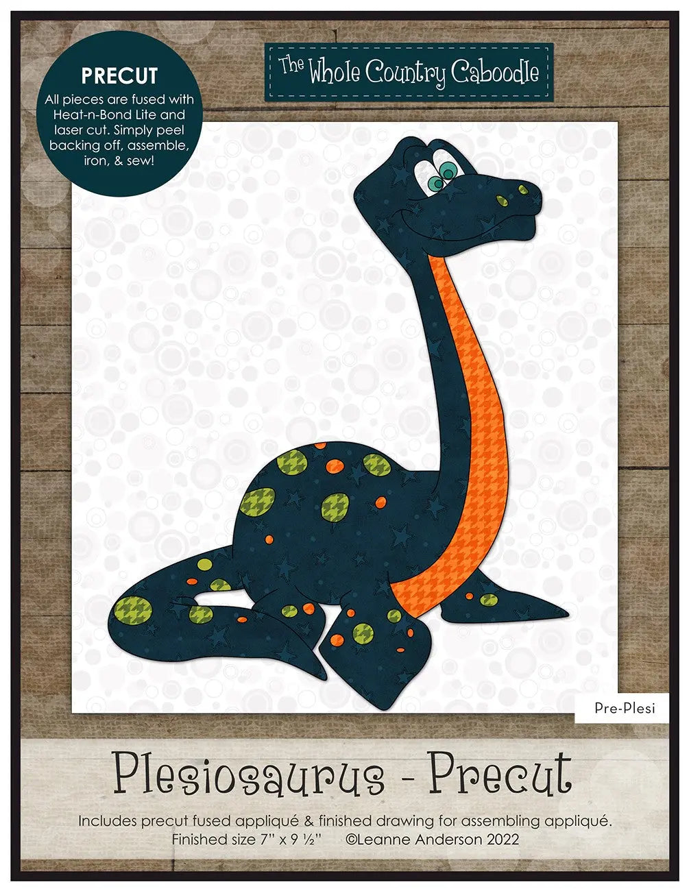 Plesiosaurus Precut Fused Applique Pack