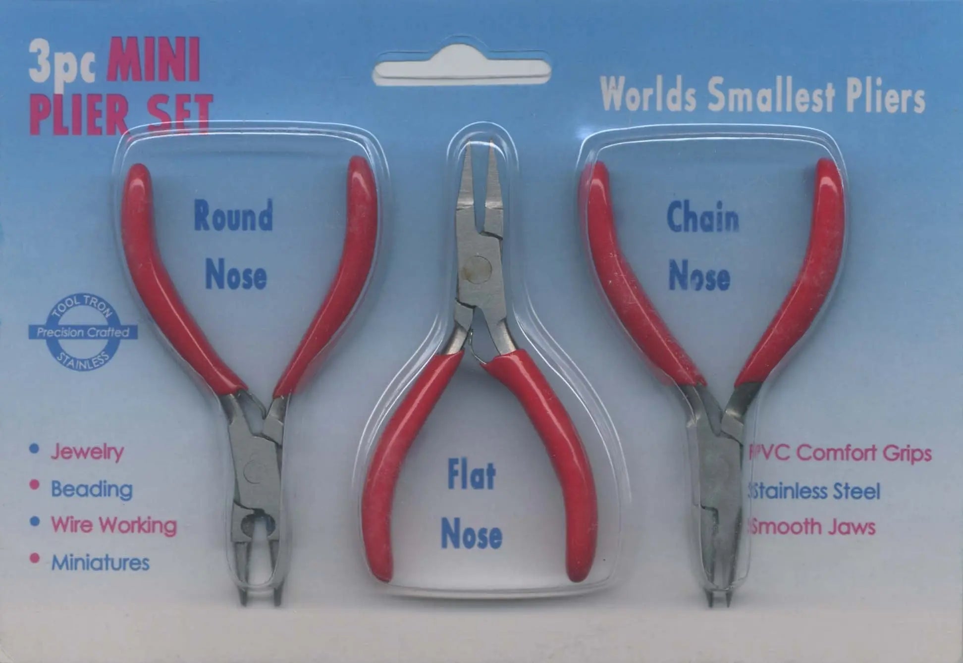 Plier Set Round, Flat & Chain Nose 3pc