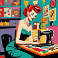 Pop Art Sewing Fabric Panel 11
