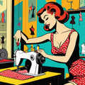 Pop Art Sewing Fabric Panel 13