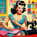 Pop Art Sewing Fabric Panel 28