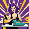 Pop Art Sewing Fabric Panel 34