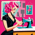 Pop Art Sewing Fabric Panel 48