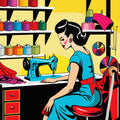 Pop Art Sewing Fabric Panel 5