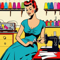 Pop Art Sewing Fabric Panel 53