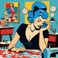 Pop Art Sewing Fabric Panel 60