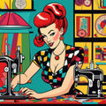 Pop Art Sewing Fabric Panel 62