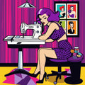 Pop Art Sewing Fabric Panel 63