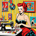 Pop Art Sewing Fabric Panel 66