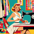 Pop Art Sewing Fabric Panel 68