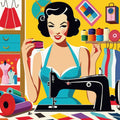Pop Art Sewing Fabric Panel 73