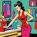 Pop Art Sewing Fabric Panel 77