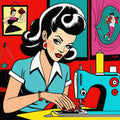 Pop Art Sewing Fabric Panel 98