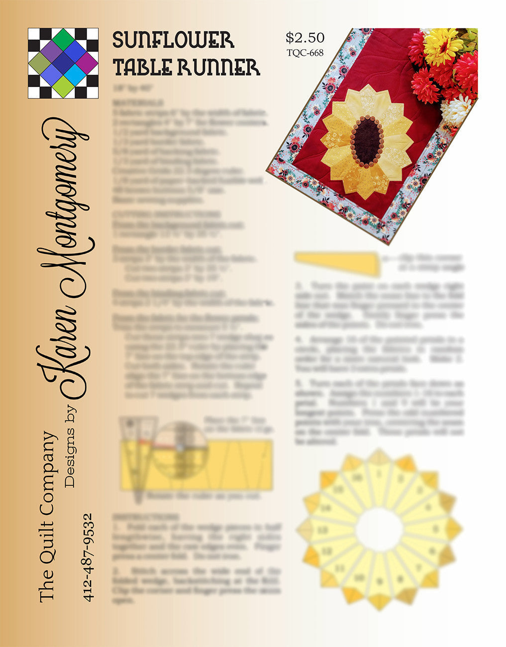 Project Sheet Sunflower Runner 12pk