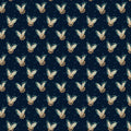 Prussian Blue Feathery Foulard Lost Gardens of Heligan Cotton 43"/44" Fabric Per Yard
