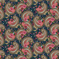 Prussian Blue Paisley Lost Gardens of Heligan Cotton 43"/44" Fabric Per Yard
