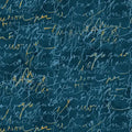 Prussian Fluidity Script Small Cotton 44/45" Fabric Per Yard