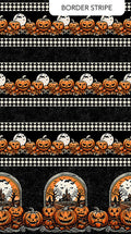 Pumpkin Patch Halloween 44"/45" Cotton Fabric Per Yard