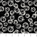 Pumpkin Toss Black 44"/45" Cotton Fabric Per Yard