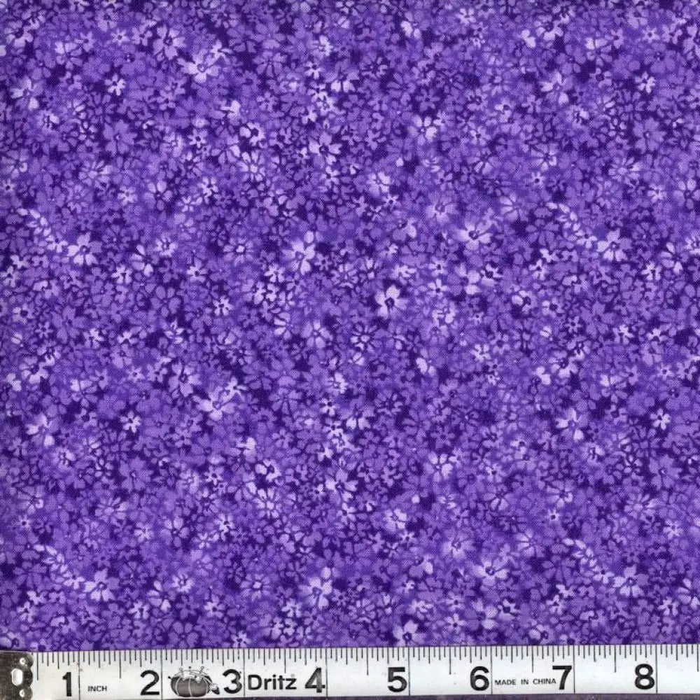 Purple Confetti Floral 45" wide Fabric per yard