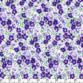 Purple Flower Patch 45" Wide Cotton Fabric Per Yard