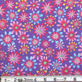 Purple Flower Power 45" Wide Cotton Fabric Per Yard