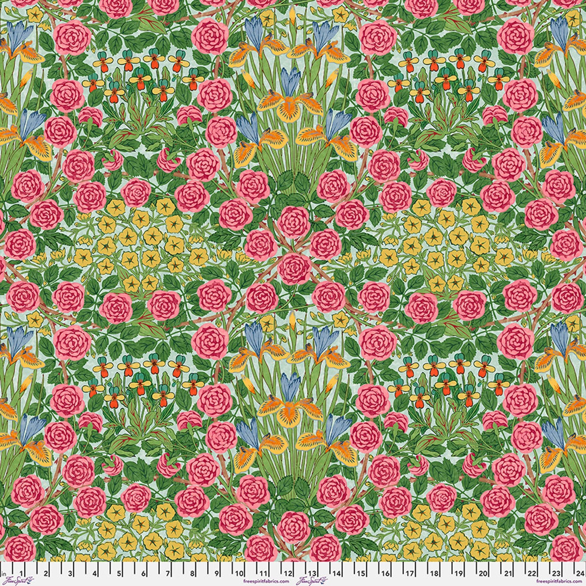 Campanula Seaglass Bedford Park 108" Cotton Wideback Fabric per yard