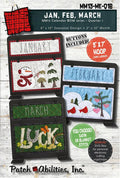 Quarter 1 Calendar Series Machine Embroidery with Buttons