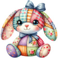 Quilted Toy Animals Fabric Panel 12