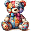 Quilted Toy Animals Fabric Panel 17