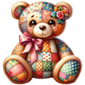 Quilted Toy Animals Fabric Panel 23