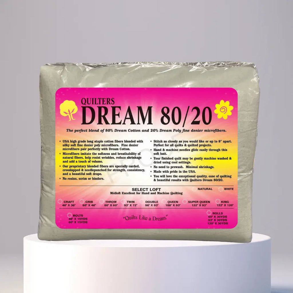 Quilters Dream Natural 80/20 Batting - Linda's Electric Quilters