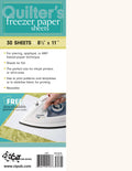 Quilters Freezer Paper 8 1/2 x 11 30 per pack