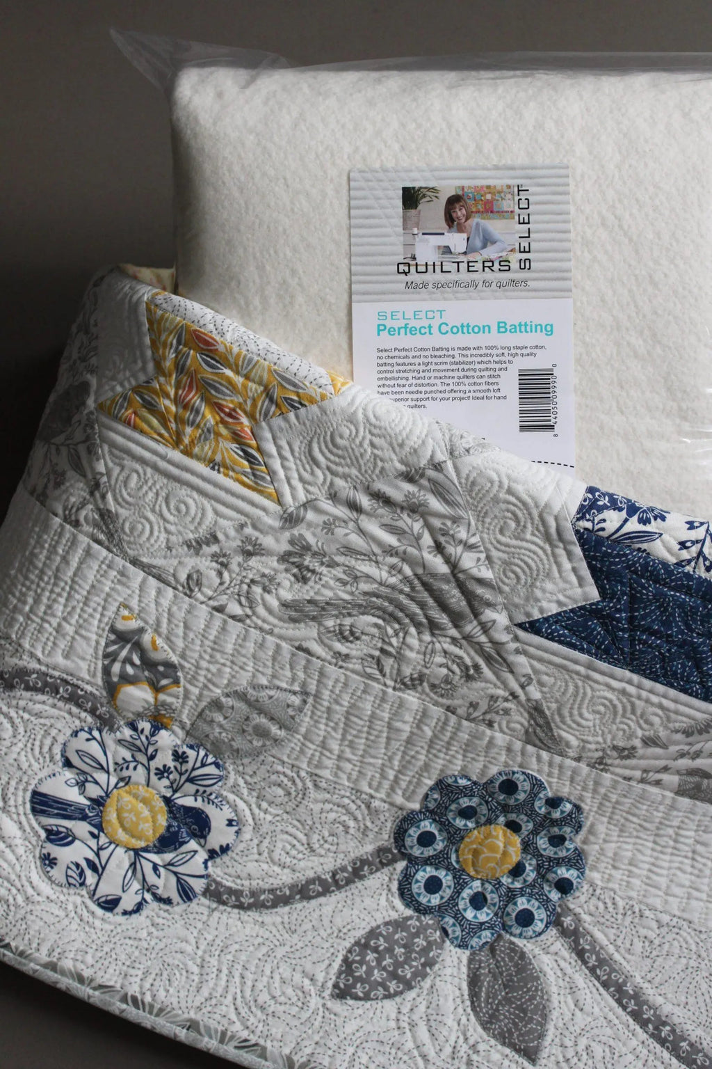 Quilters Select Perfect Cotton Batting 76" x 93" - Twin  Cut