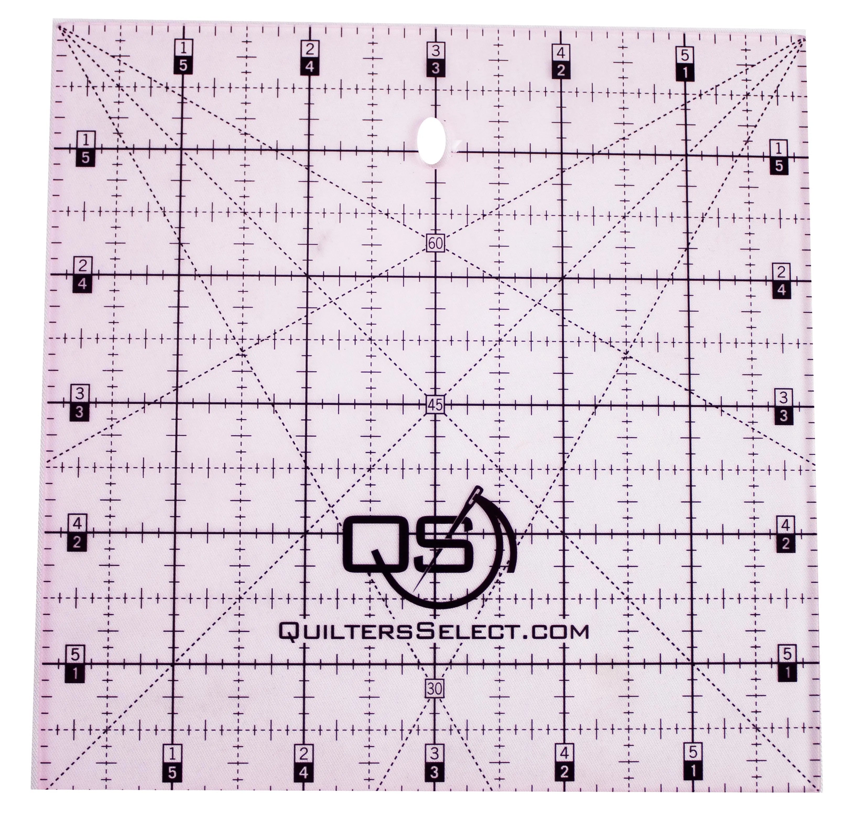 Quilters Select Pink Non-Slip Ruler 6"x 6"