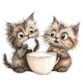 Quirky Cat Fabric Panel 10