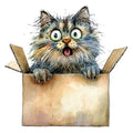 Quirky Cat Fabric Panel 18