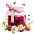 Raspberry Gardens Fabric Panel 30