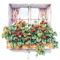 Raspberry Gardens Fabric Panel 9