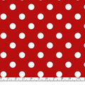 Red Big Dots 45" wide Fabric per yard