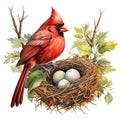 Red Cardinals Fabric Panel 33