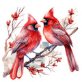 Red Cardinals Fabric Panel 8