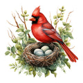 Red Cardinals Fabric Panel 9