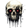 Red Eyed Skull Fabric Panel 10