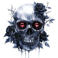 Red Eyed Skull Fabric Panel 18