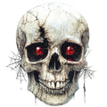 Red Eyed Skull Fabric Panel 26