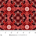 Red Foulard Tiles Scarlet's Treasure 44"/45" Cotton Fabric Per Yard