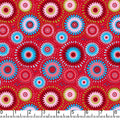 Red Lucky Medallion 45" Wide Cotton Fabric Per Yard